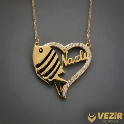 Kişiye Özel Kalpli Burç Kolye