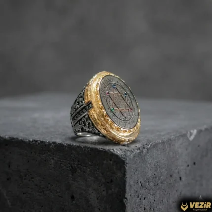 Gold Kaplama Süleyman Mührü Yüzük