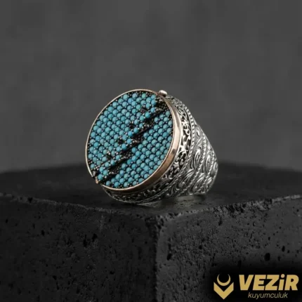 Yan Geçmeli Gümüş Yüzük