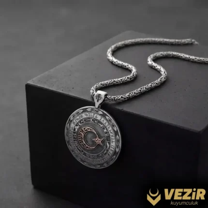 16 Türk Devleti Gümüş Kolye