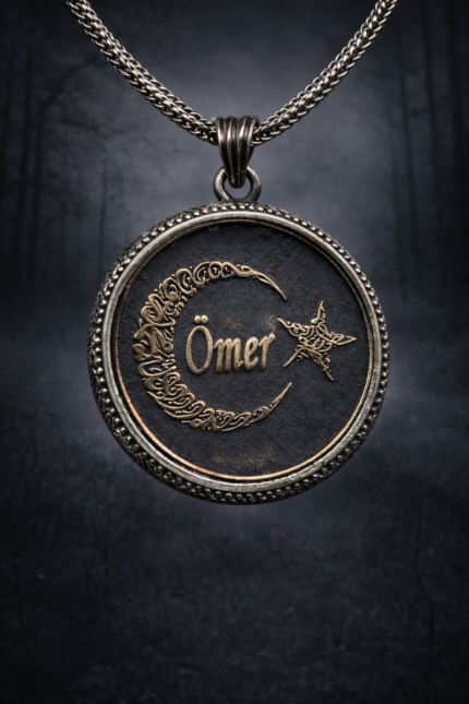 Ukab Ayyıldız Gümüş madalyon kolye